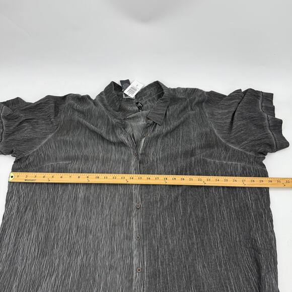 New TORRID Sleep Button Front Shirt Size 5X / US 5 Crinkle Short Sleeve Tunic - Picture 7 of 9